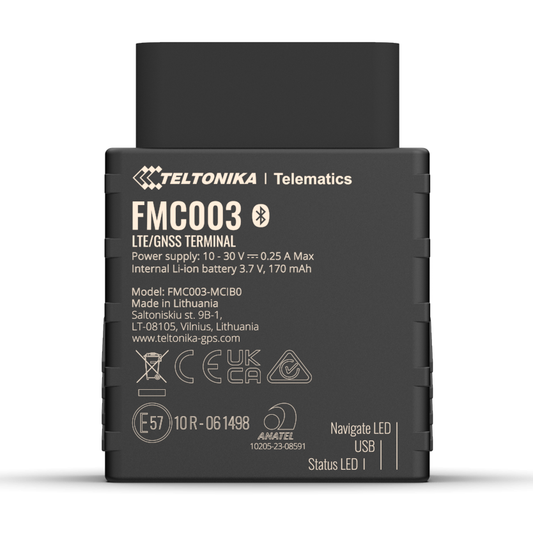Teltonika FMC003 - 4G sporingsenhed til montering i køretøjets OBD-stik